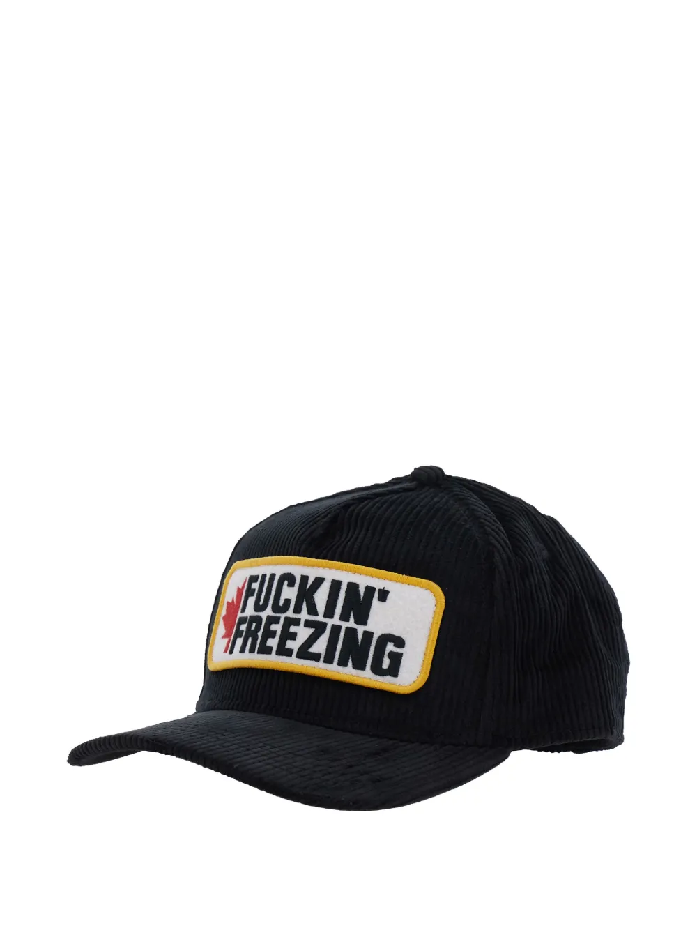 Dsquared2 Souvenir From Canada Corduroy Patch Baseball Cap In Black