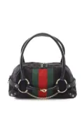 Gucci Pre-Owned 2000-2015 GG Canvas Horsebit Web shoulder bag - Black