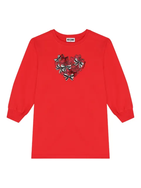 Moschino Kids heart-print cotton dress