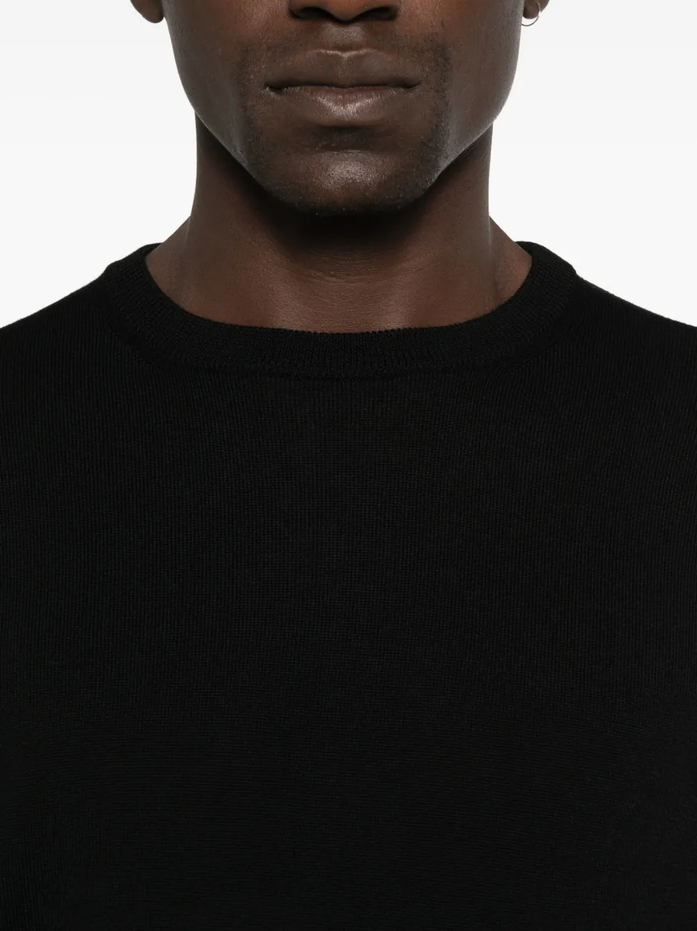 Daniele Fiesoli Crew-neck Wool Sweater In Black