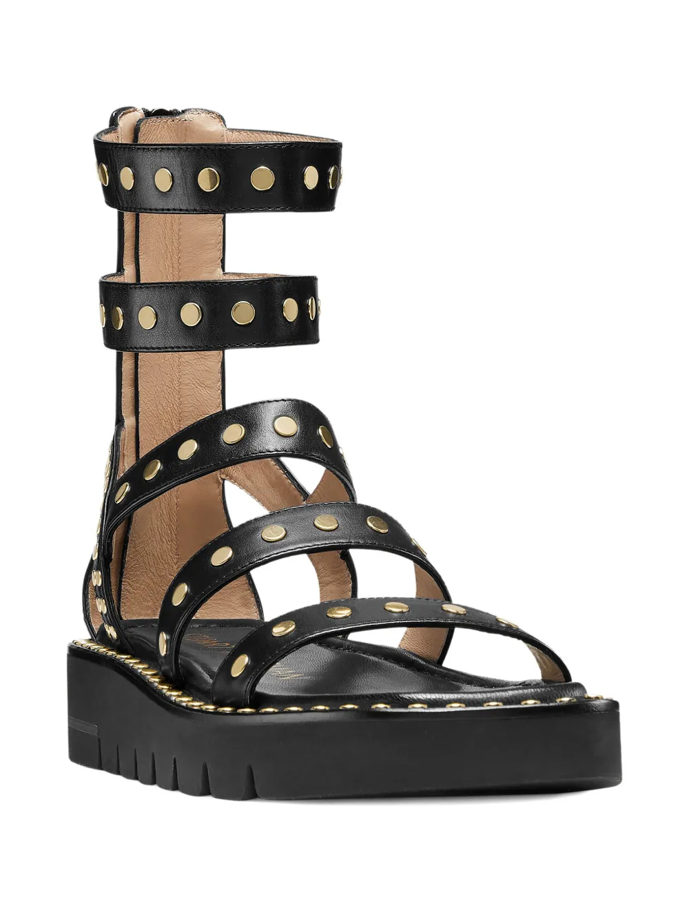 Stuart Weitzman Gala Lift Sandals In Black
