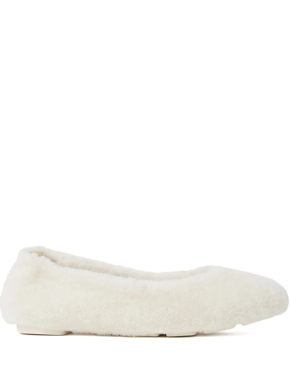 Stuart Weitzman Pirouette Super Chill Almond-toe Flat In White