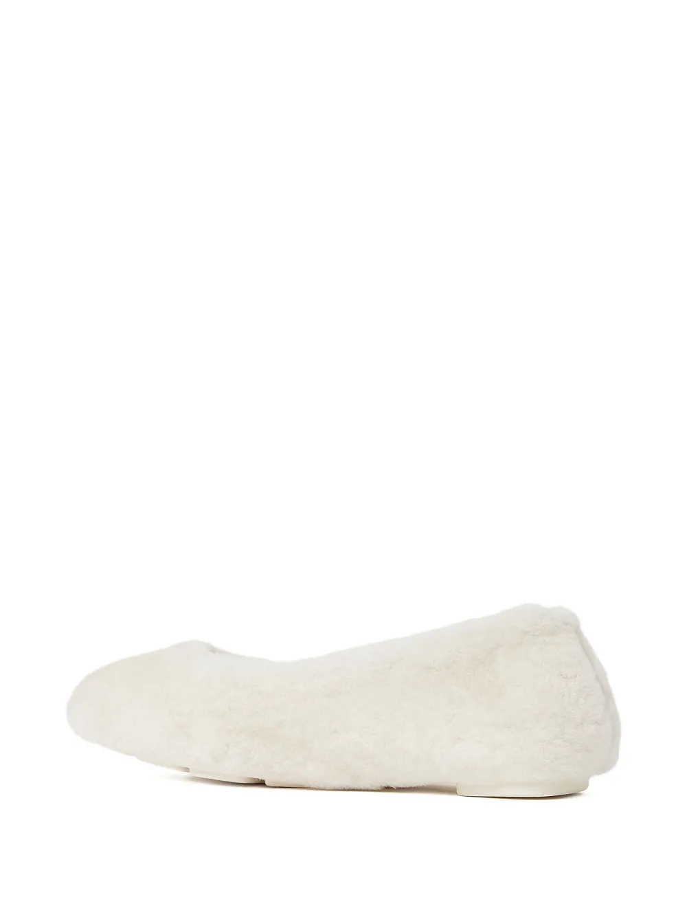Stuart Weitzman Pirouette Super Chill Almond-toe Flat In White