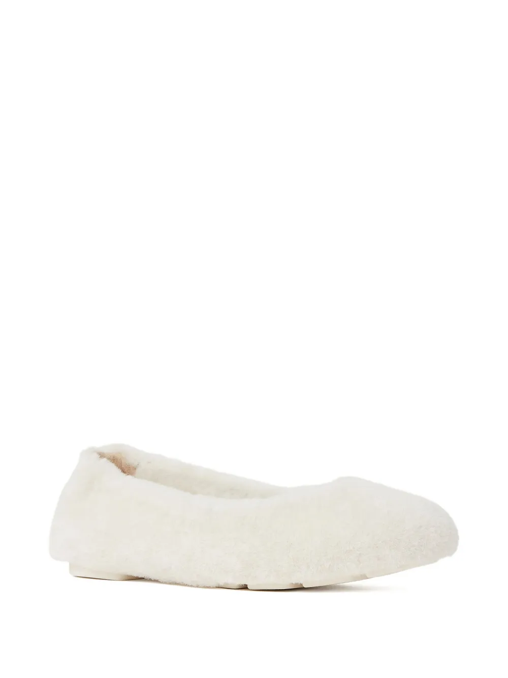 Stuart Weitzman Pirouette Super Chill Almond-toe Flat In White