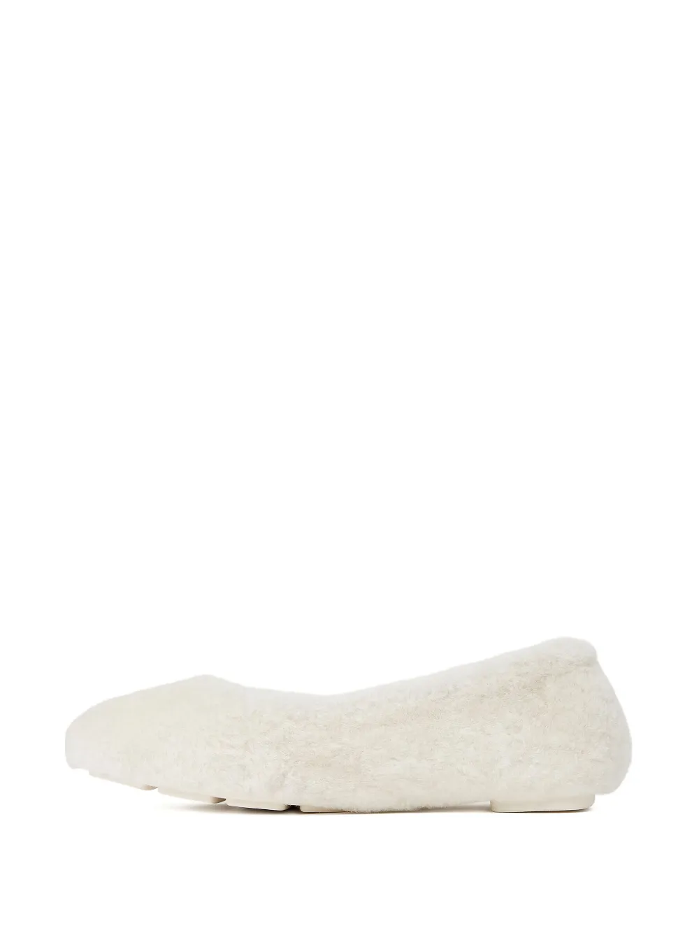 Stuart Weitzman Pirouette Super Chill Almond-toe Flat In White