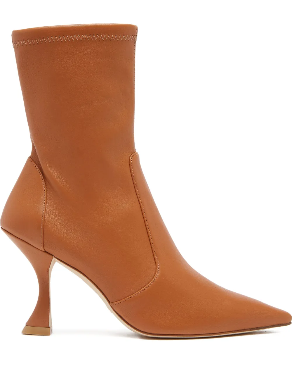 Stuart Weitzman 85mm Xcurve stretch sock ankle boots | marron | Image 1