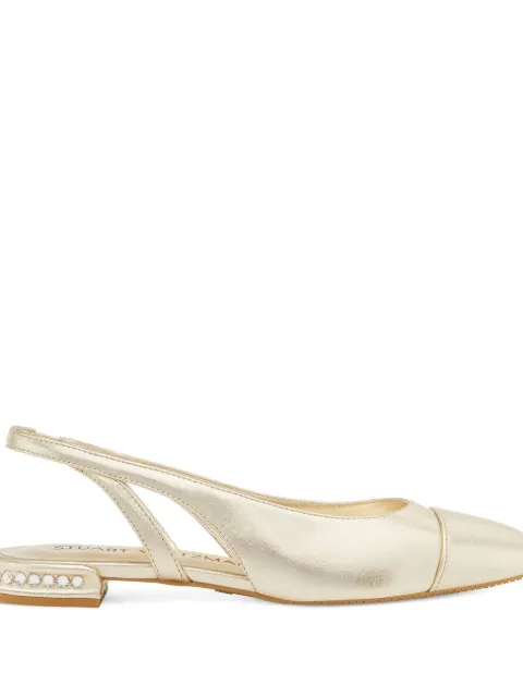 Stuart Weitzman crystal-embellished cutout slingback