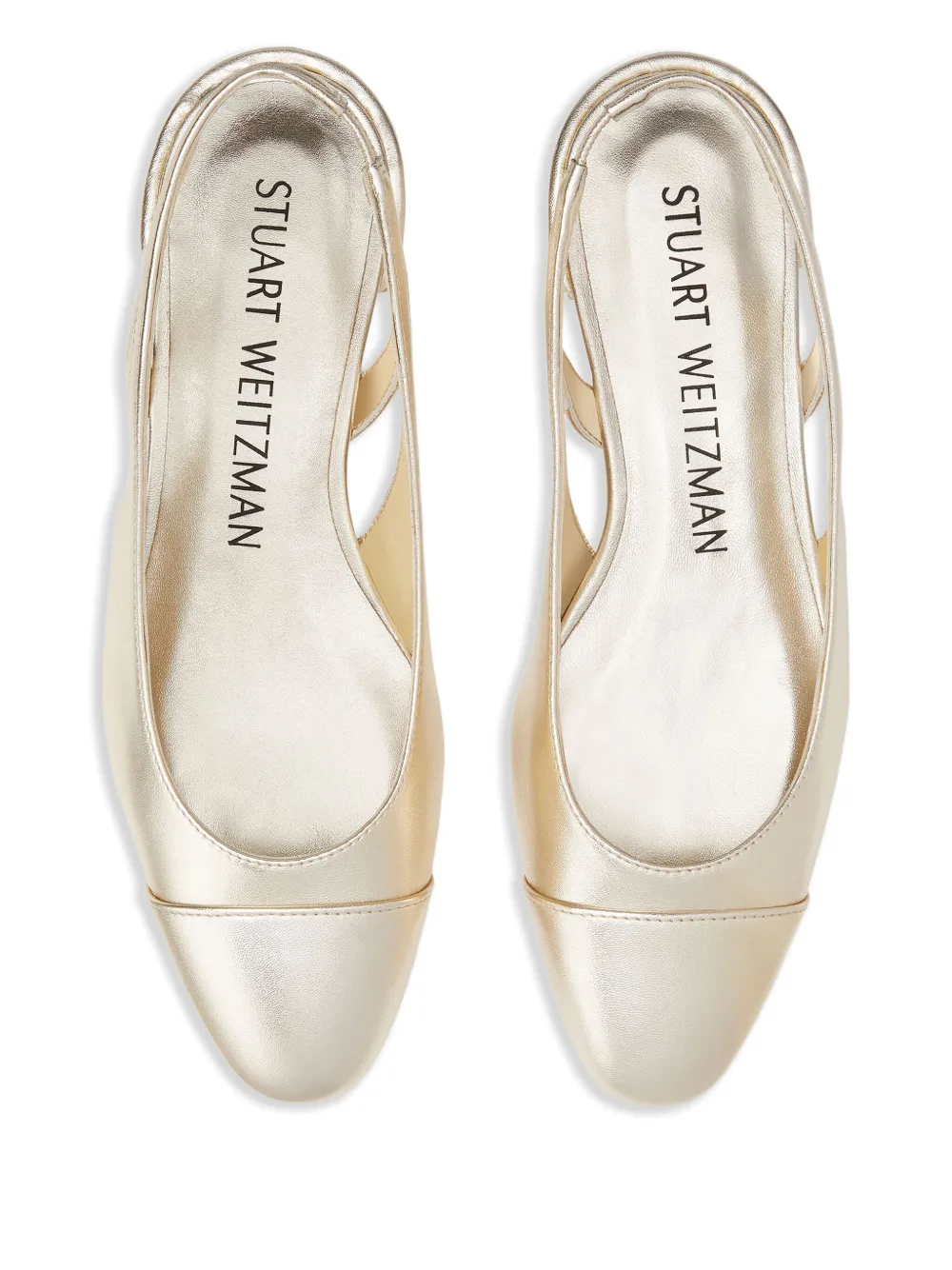 Stuart Weitzman Crystal-embellished Cutout Slingback In Multi