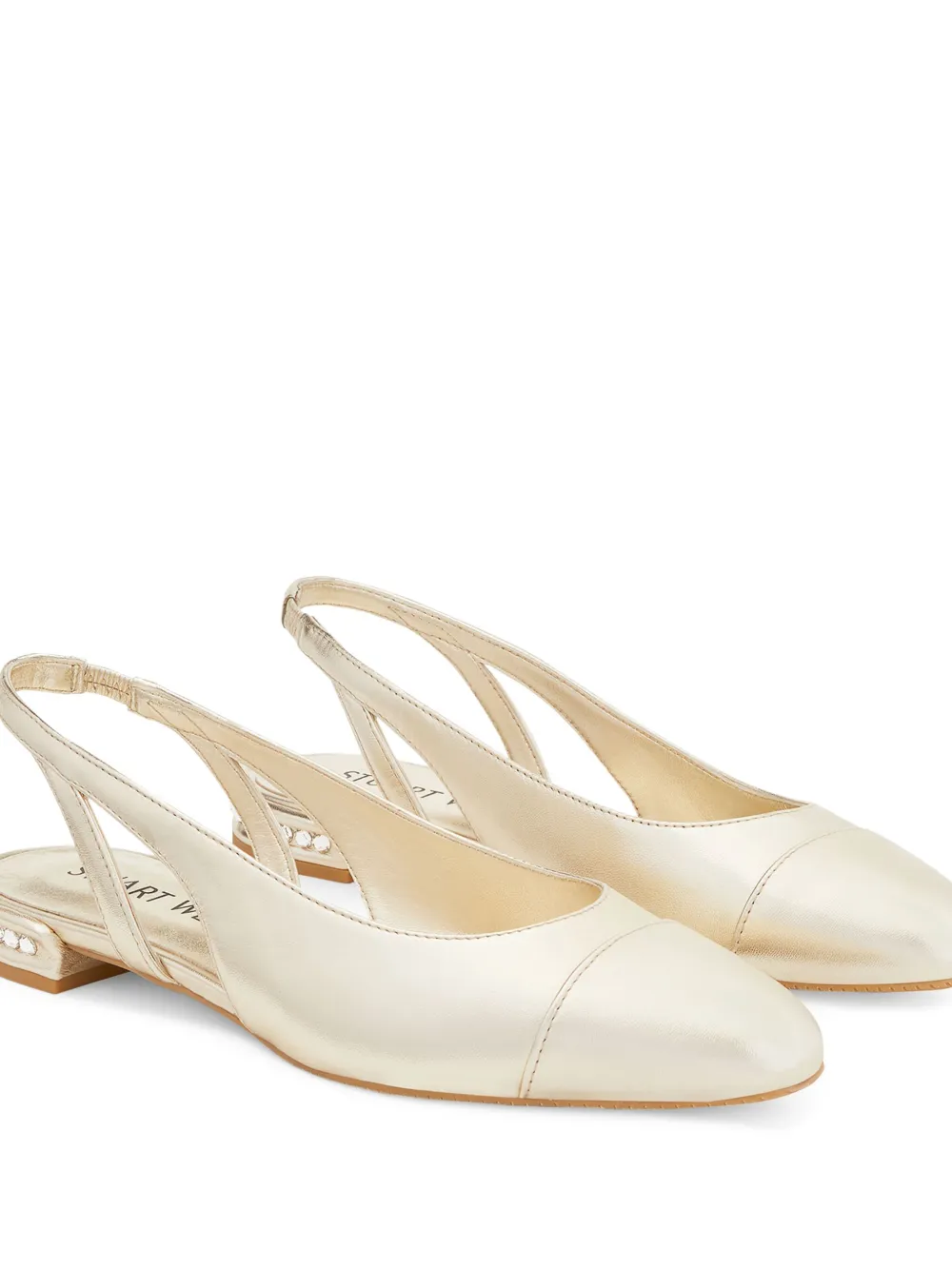 Stuart Weitzman Slingback com recorte vazado e cristais | Sapato flat | Image 2