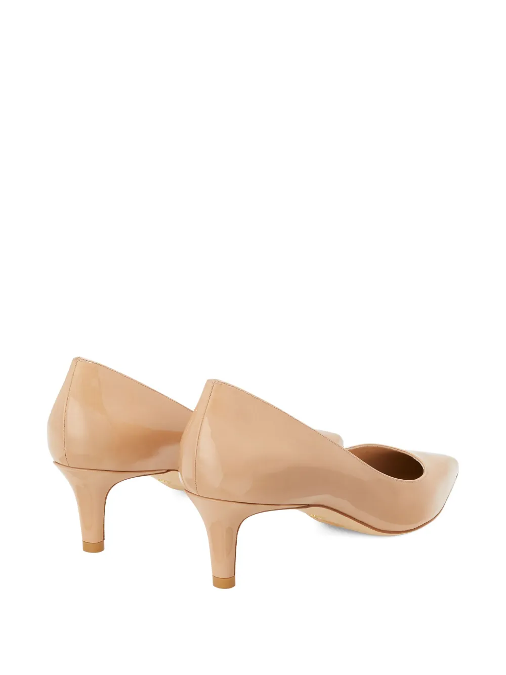 Stuart Weitzman 50mm Stuart Pointed Heeled Pumps In Nude