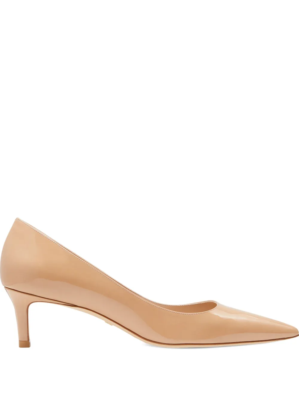 Stuart Weitzman 50mm Stuart Pointed Heeled Pumps In Nude