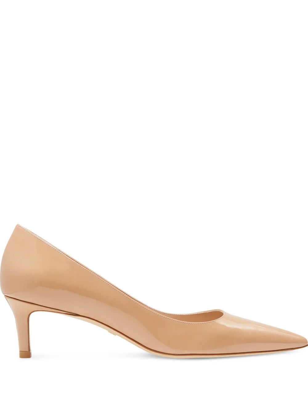 Stuart Weitzman 50mm Stuart pointed heeled pumps | Neutrals | Image 1