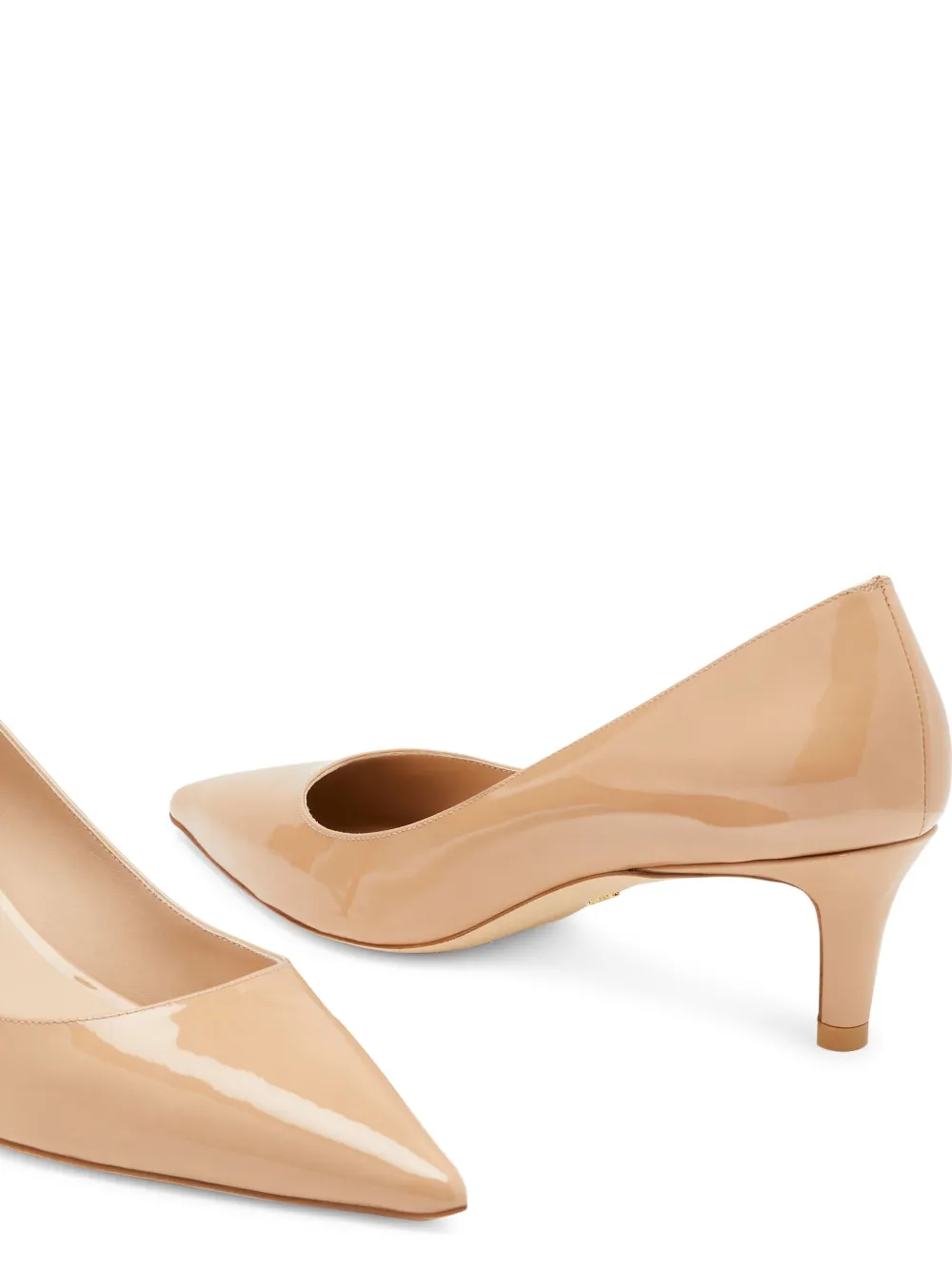 Stuart Weitzman 50 mm Stuart pumps met puntige neus Beige