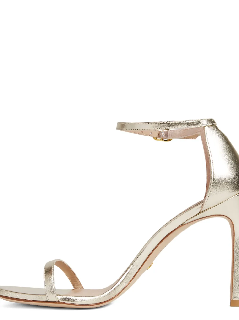 Stuart Weitzman 105 mm Nudistsong sandalen met bandje Goud