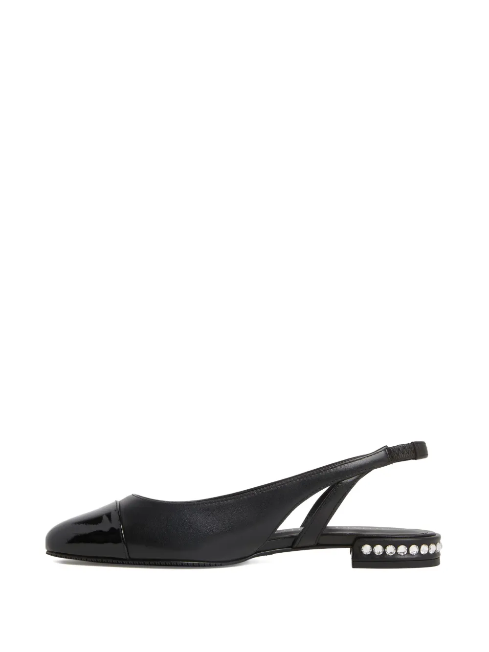 Stuart Weitzman Crystal Slingback In Black