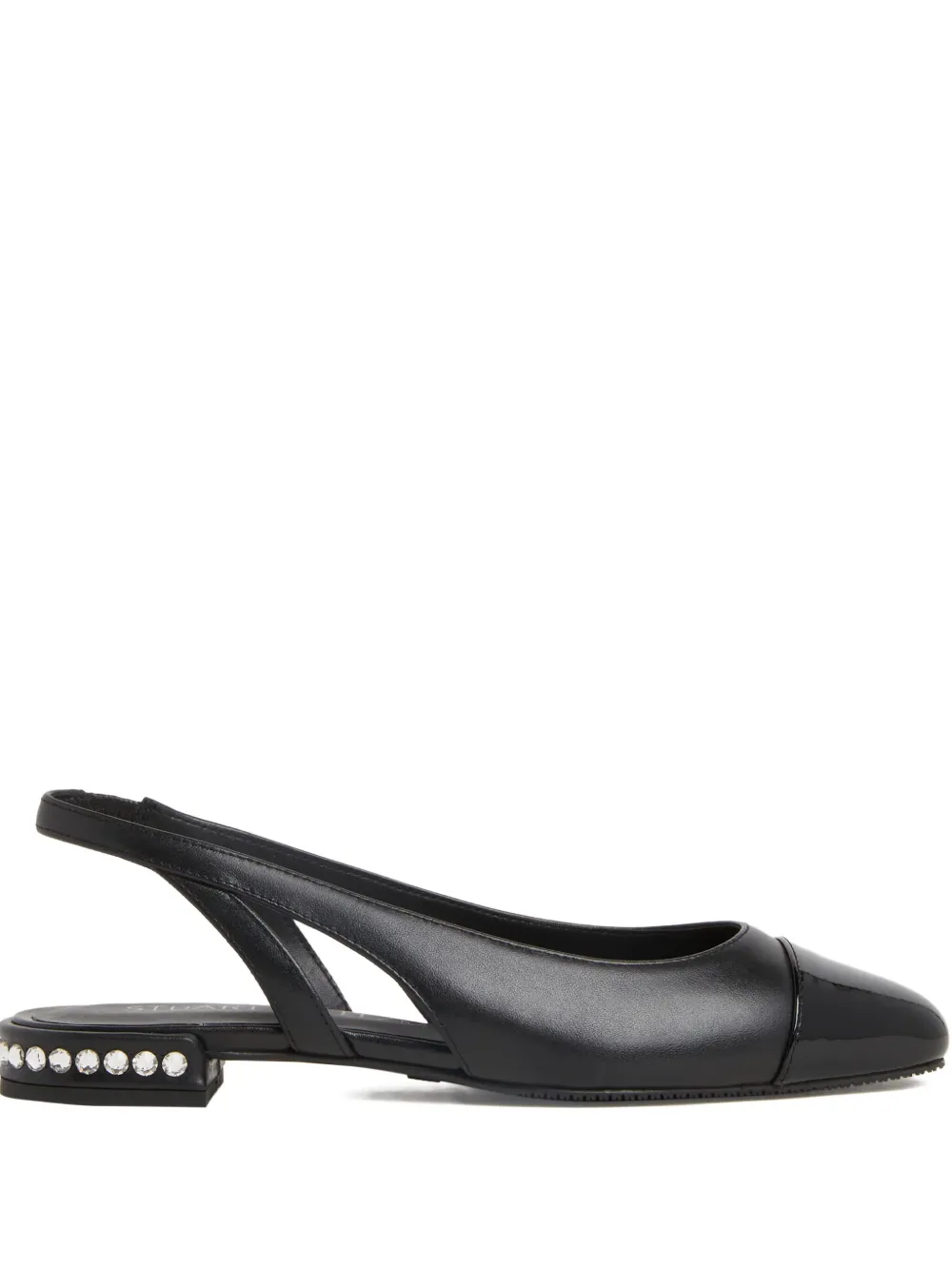 Stuart Weitzman Crystal Slingback In Black