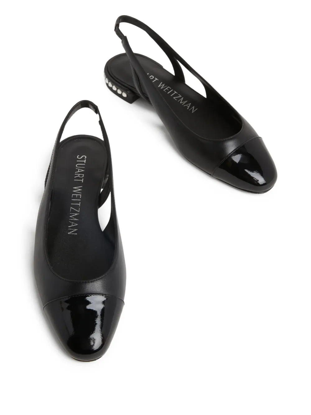 Stuart Weitzman Crystal slingback schoenen Zwart