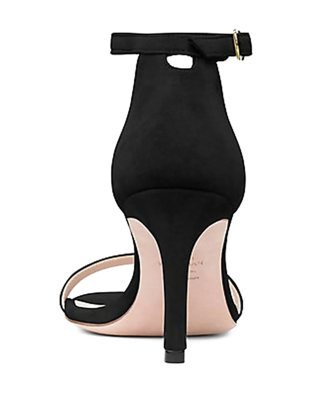 Stuart Weitzman 80mm Nunakedstraight Ankle-strap Sandal In Black