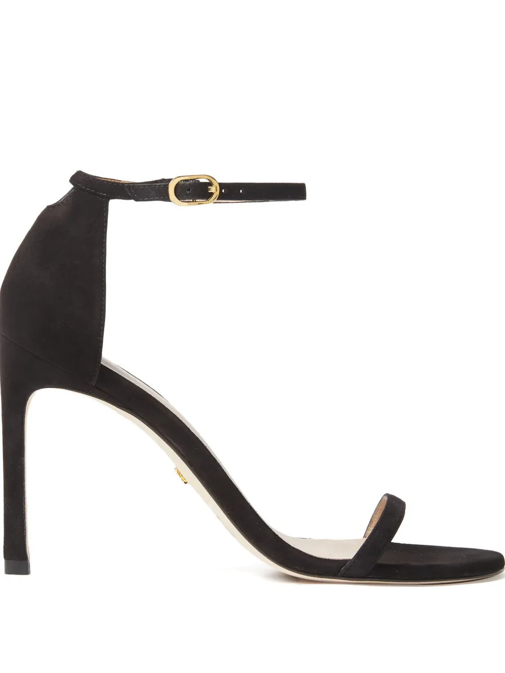 Stuart Weitzman 105mm Nudistsong Double-strap Sandals In Black