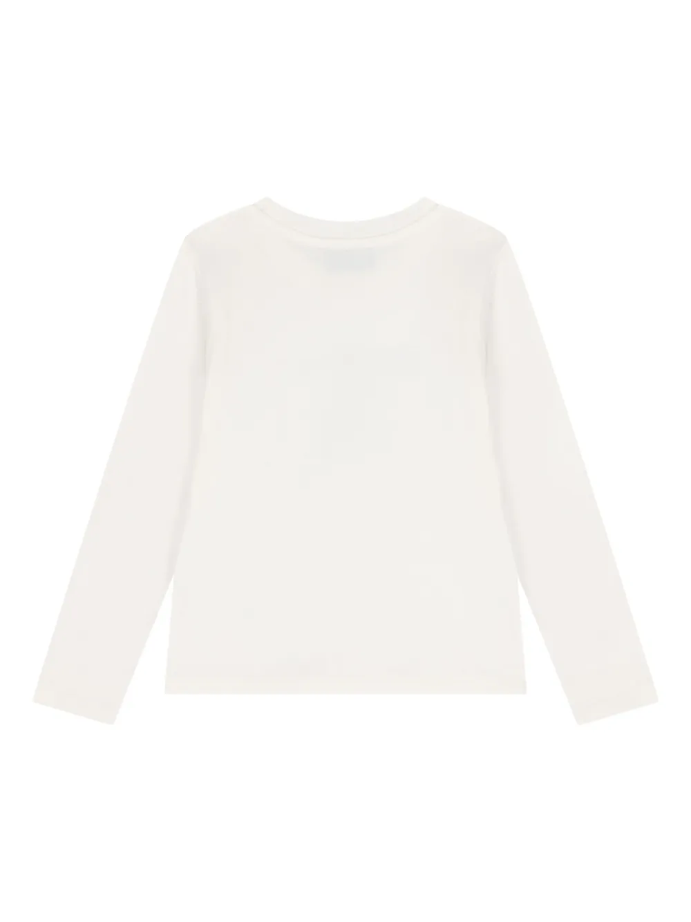 Moschino Kids T-shirt met lange mouwen en logo Wit