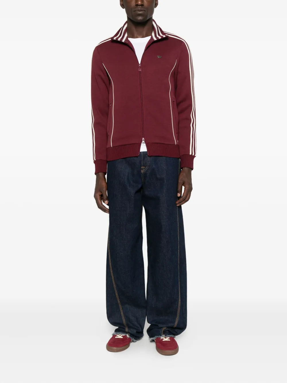 adidas Sportjack met logo Rood