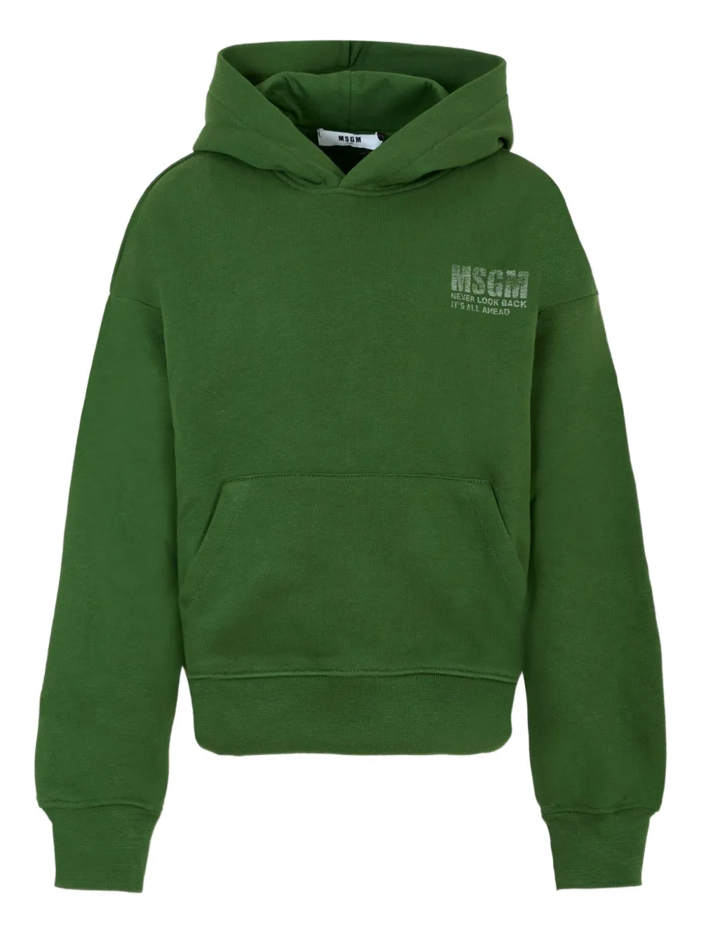 MSGM Kids logo-print hoodie - グリーン MSGM Kids logo-print hoodie - グリーン