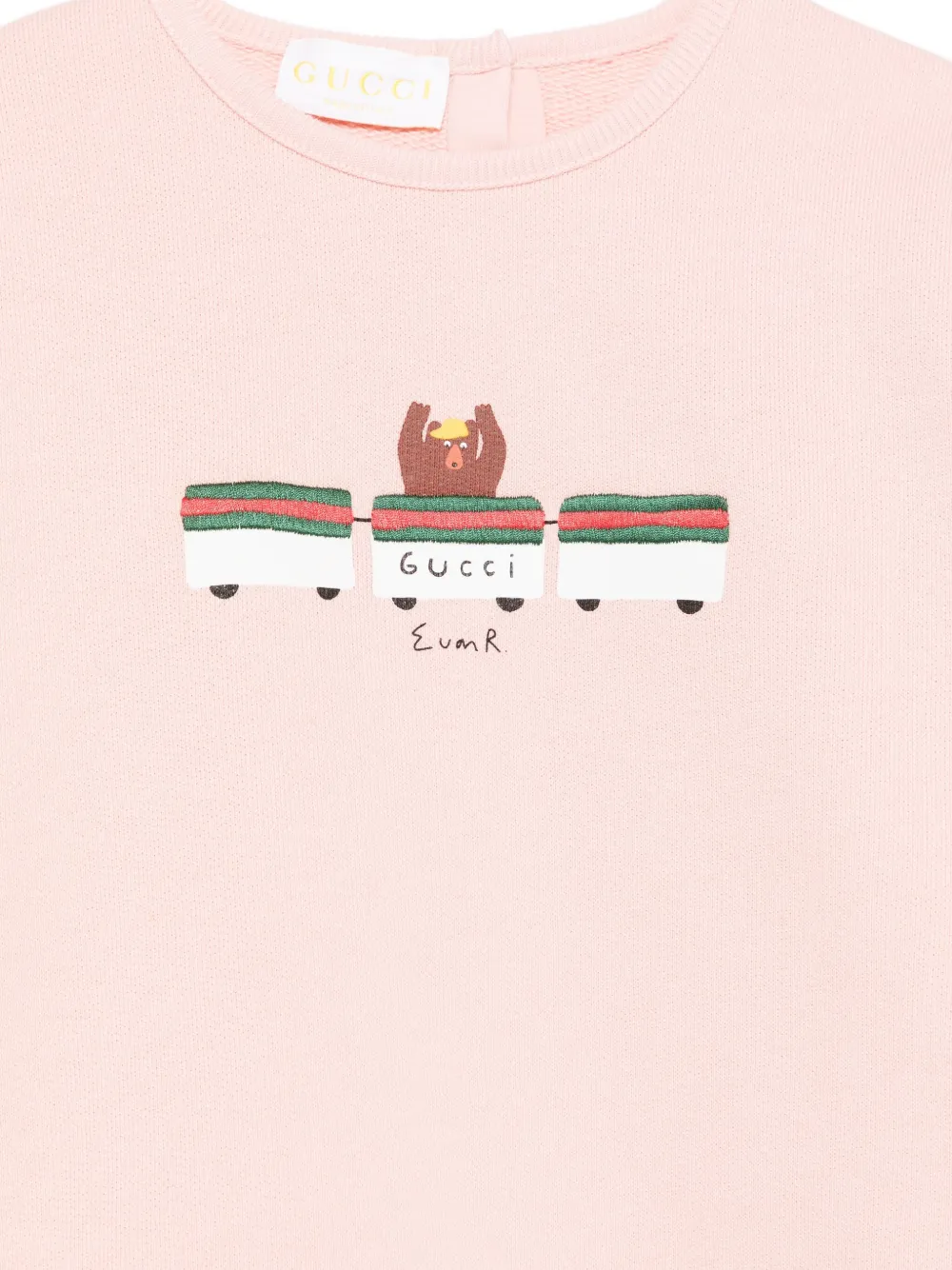 Gucci Kids x Euan Roberts sweater met grafische print Roze