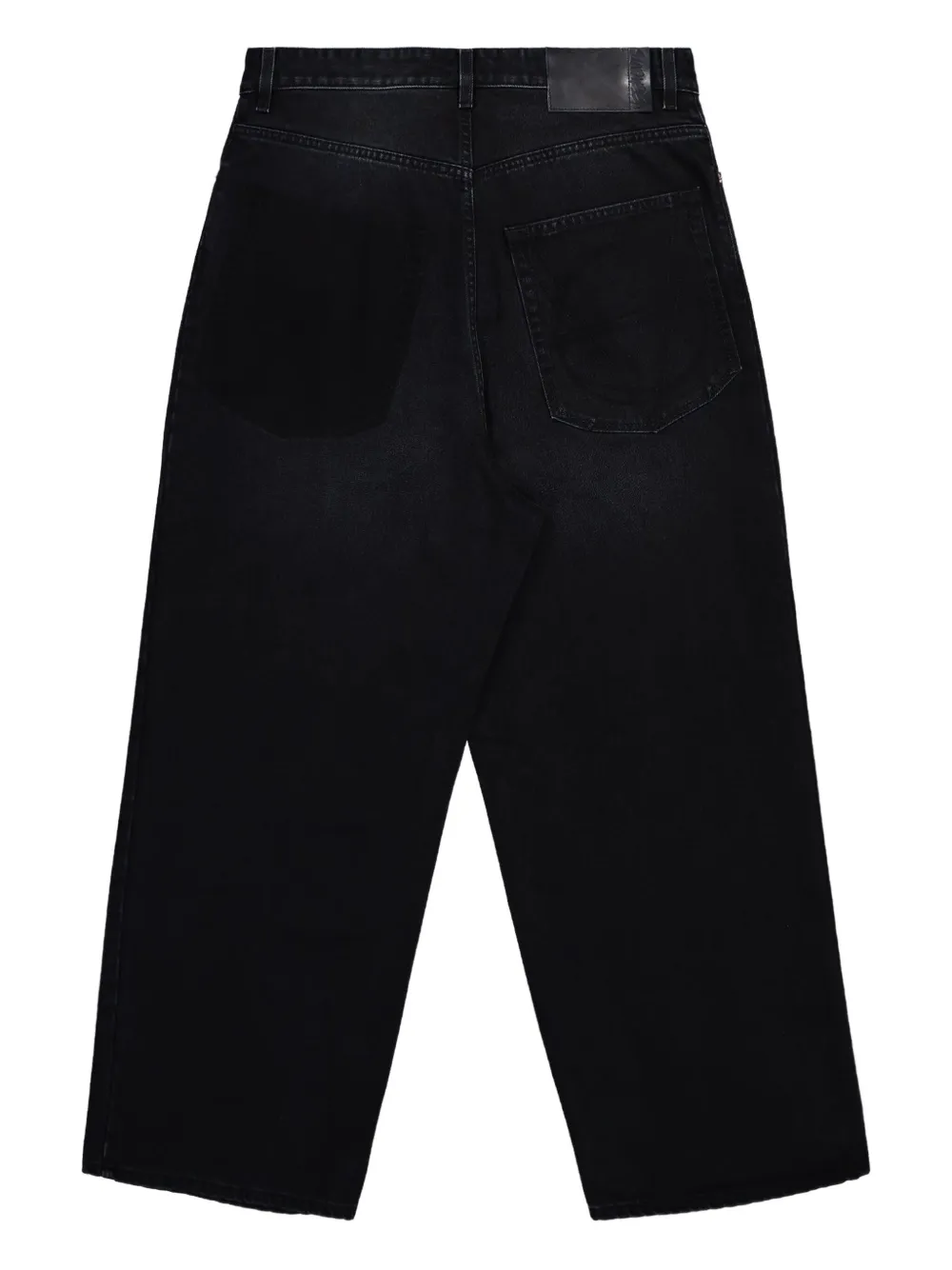 VETEMENTS Anarchy painted cropped jeans - Zwart