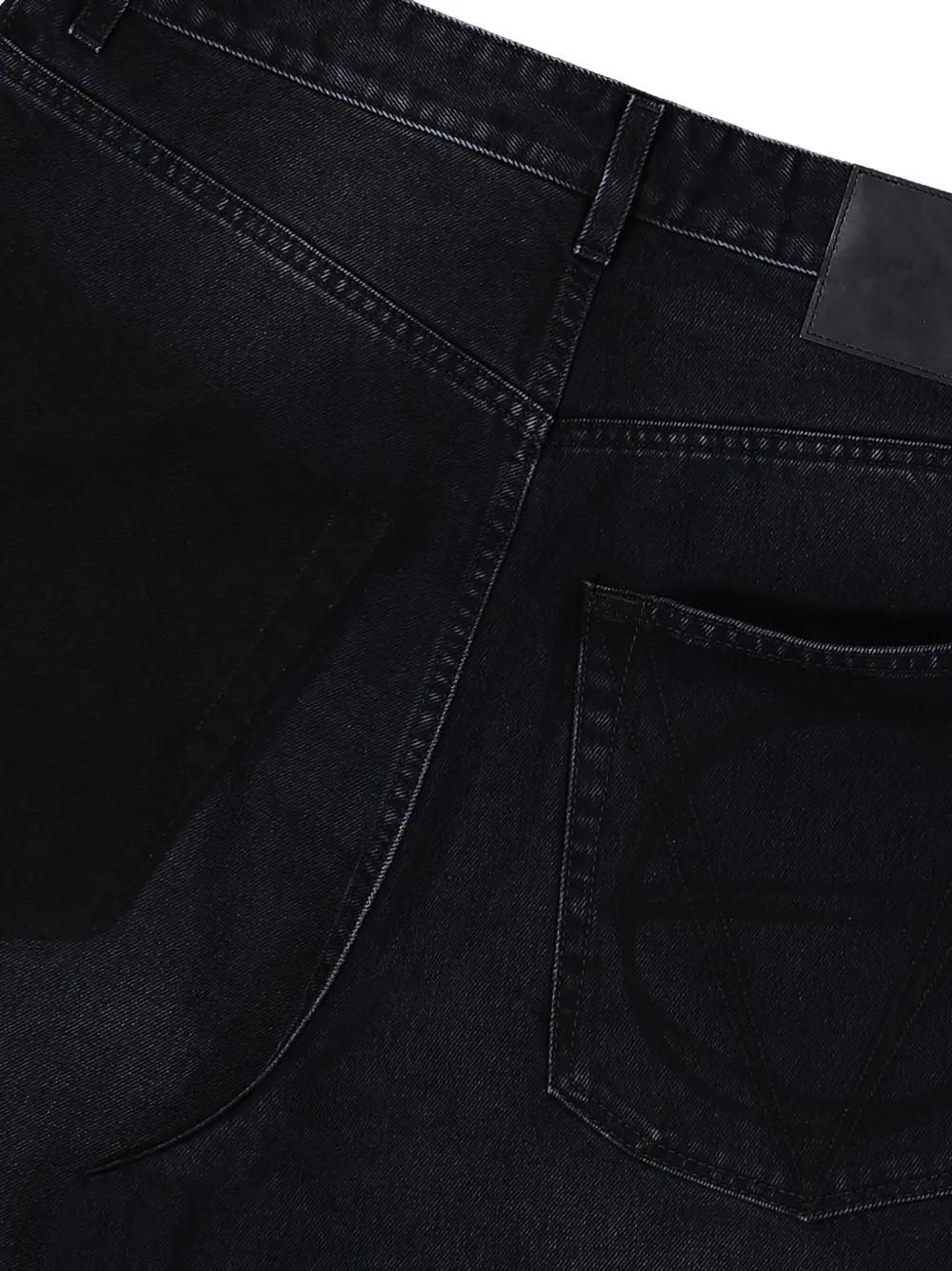 VETEMENTS Anarchy cropped jeans met geverfd effect Zwart