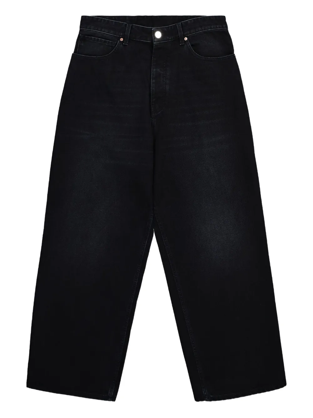 VETEMENTS Anarchy cropped jeans met geverfd effect Zwart