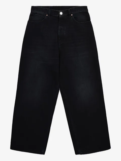 VETEMENTS jean court Anarchy à effet taches de peinture
