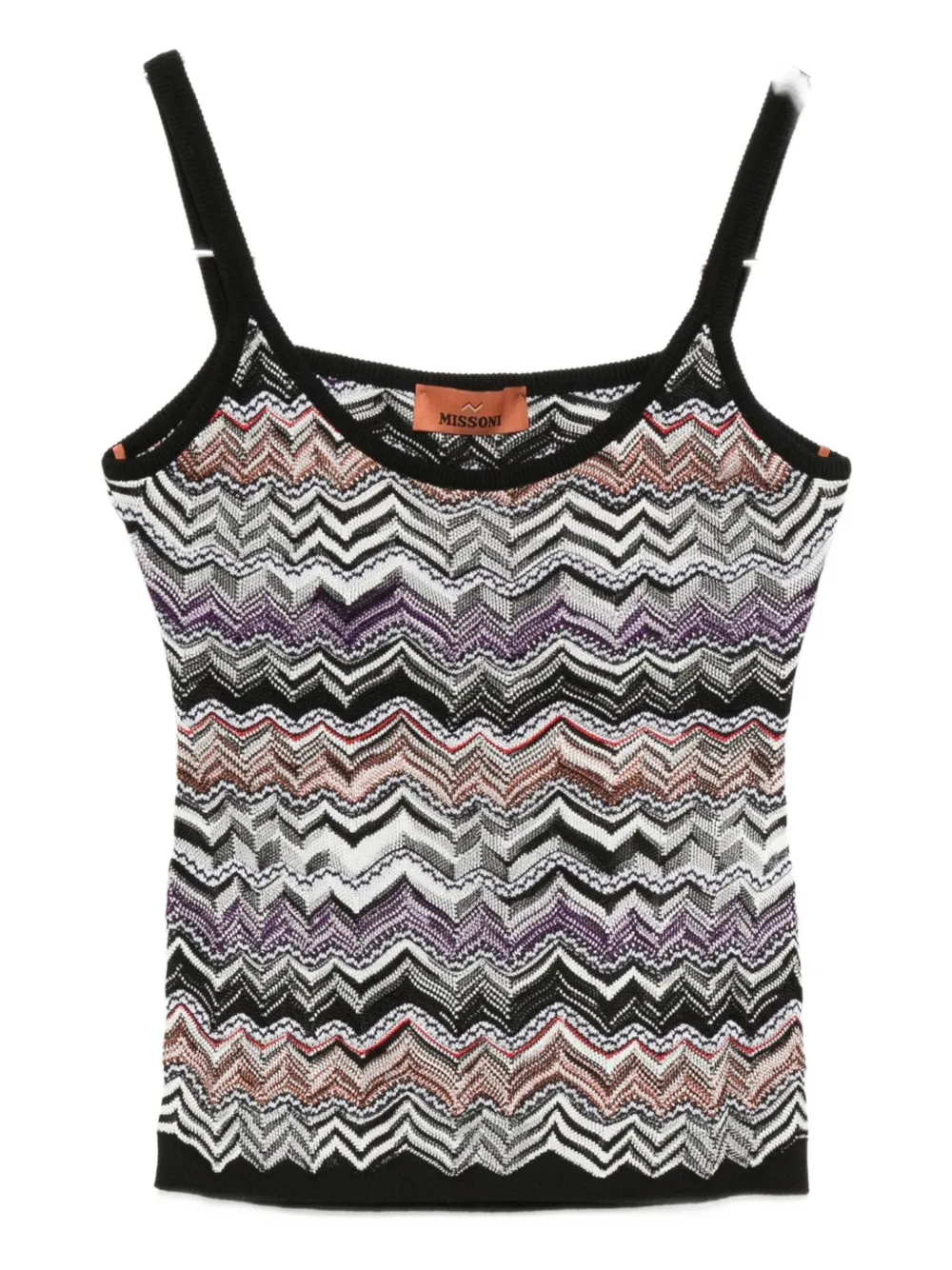 Missoni Zigzag-woven Tank Top In Black