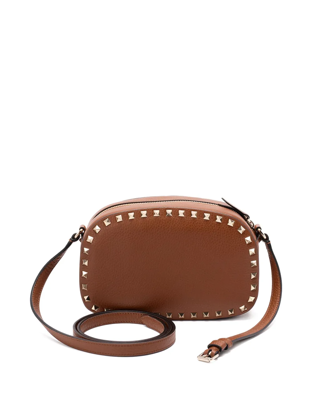 Valentino Garavani Rockstud leren mini-crossbodytas Bruin
