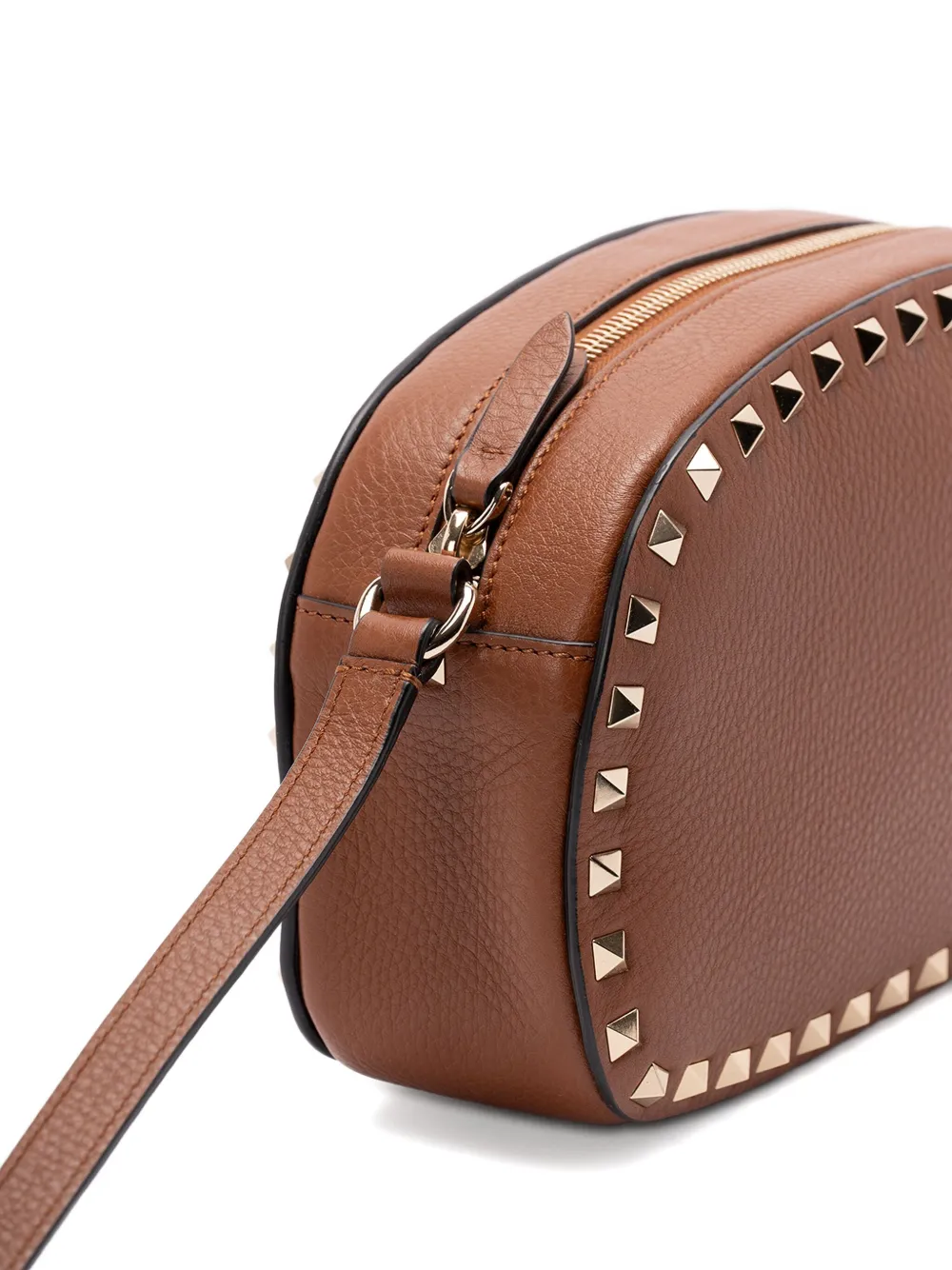Valentino Garavani Rockstud leren mini-crossbodytas Bruin