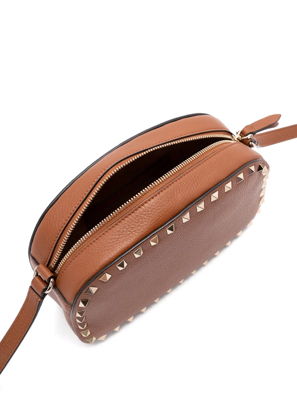 Valentino Garavani Rockstud leren mini-crossbodytas Bruin