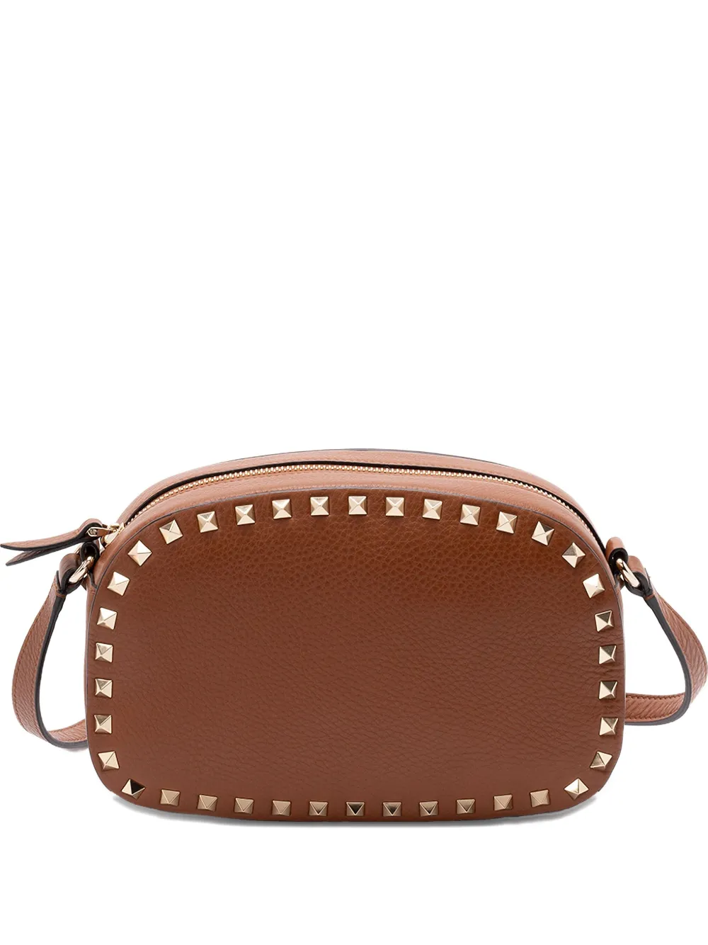 Valentino Garavani Rockstud leren mini-crossbodytas Bruin