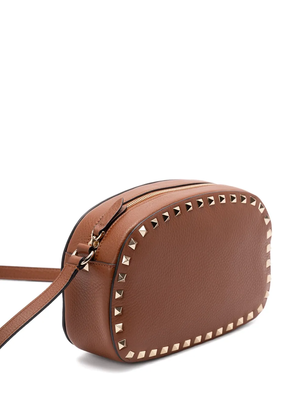 Valentino Garavani Rockstud leren mini-crossbodytas Bruin