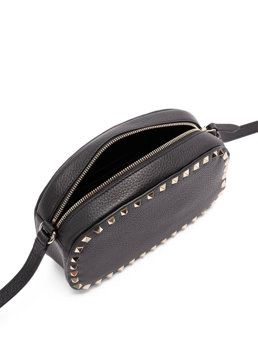 Valentino Garavani Rockstud leren mini-crossbodytas Zwart