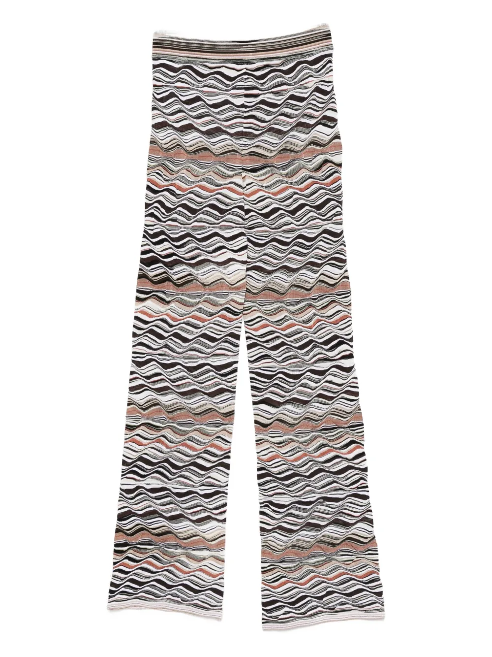 Missoni Wave-pattern Straight-leg Trousers In Multi