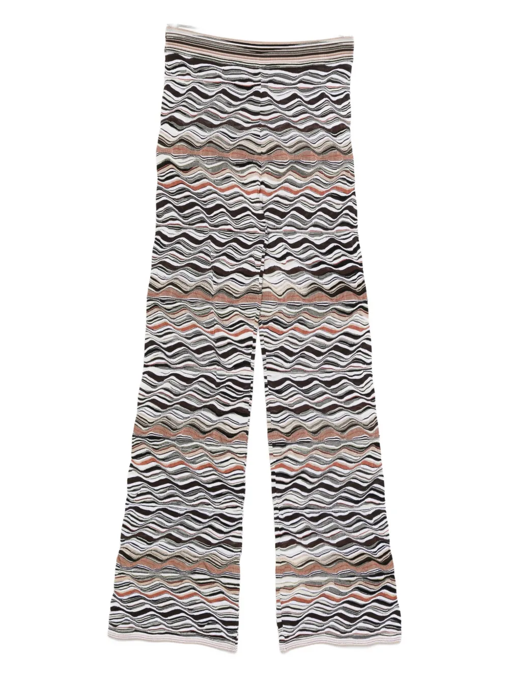 Missoni wave-pattern straight-leg trousers Beige