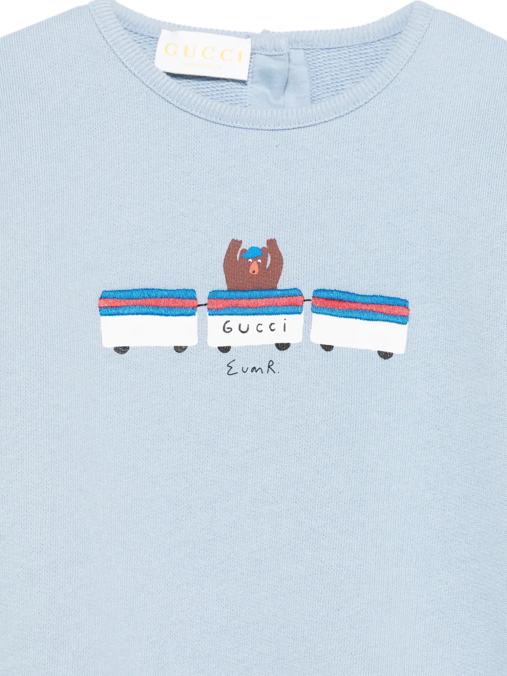 Gucci Kids x Euan Roberts sweater met grafische print Blauw