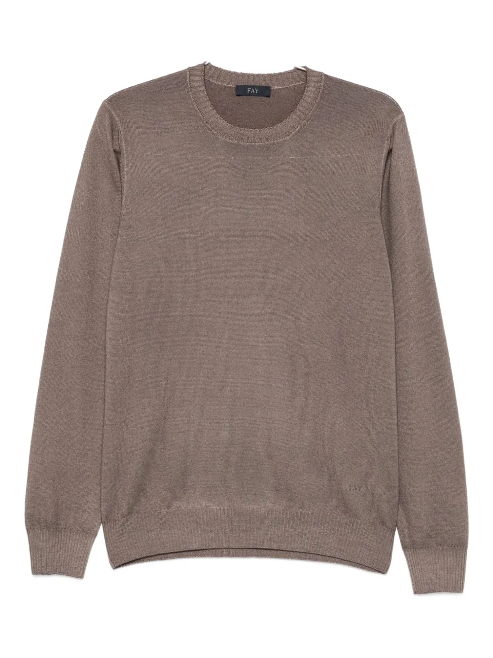 Fay crew-neck wool sweater Beige