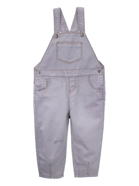 Knot button-fastening overalls