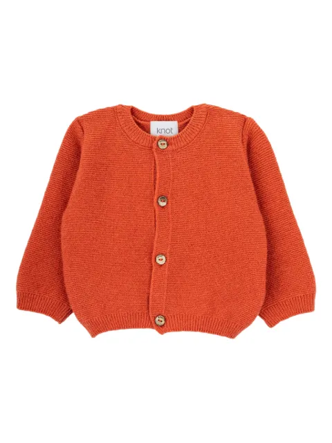 Knot button cardigan