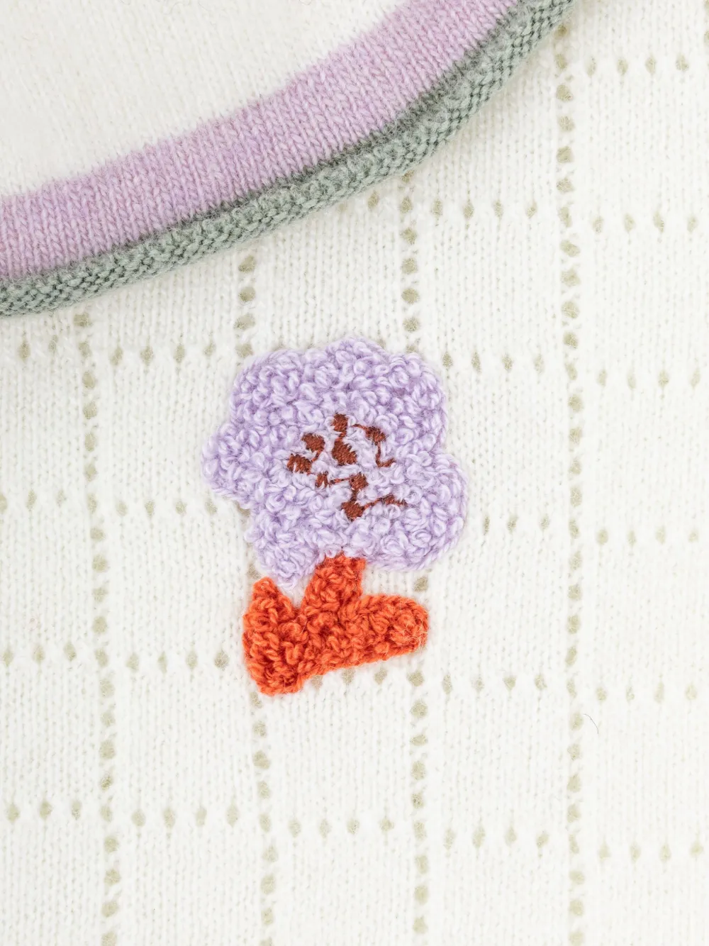 Knot Snowie Moon gebreide trui Wit