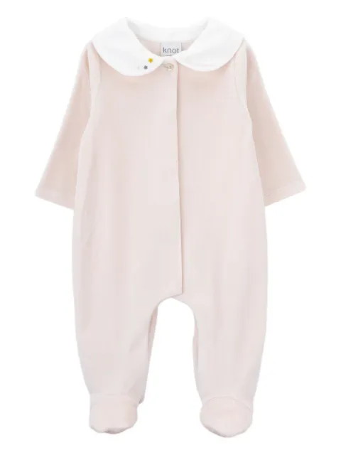 Knot Pink Space embroidered babygrow