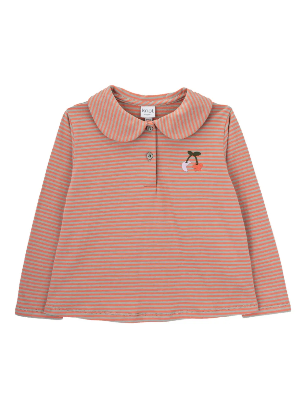 Knot Polo Cherrie a righe - Arancione