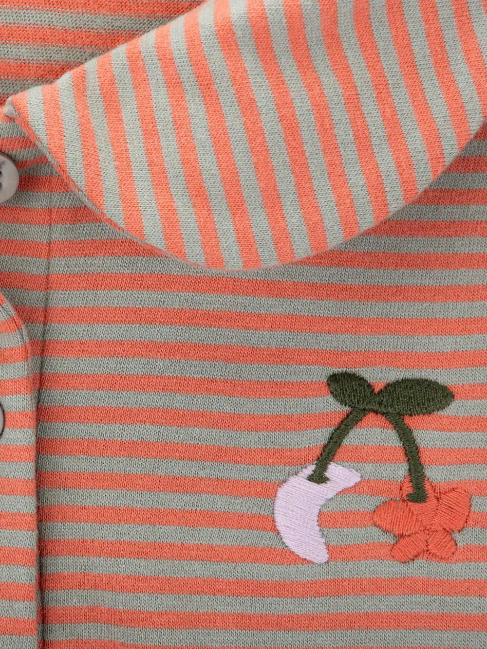 Knot Cherrie Stripes Polo Shirt In Pink