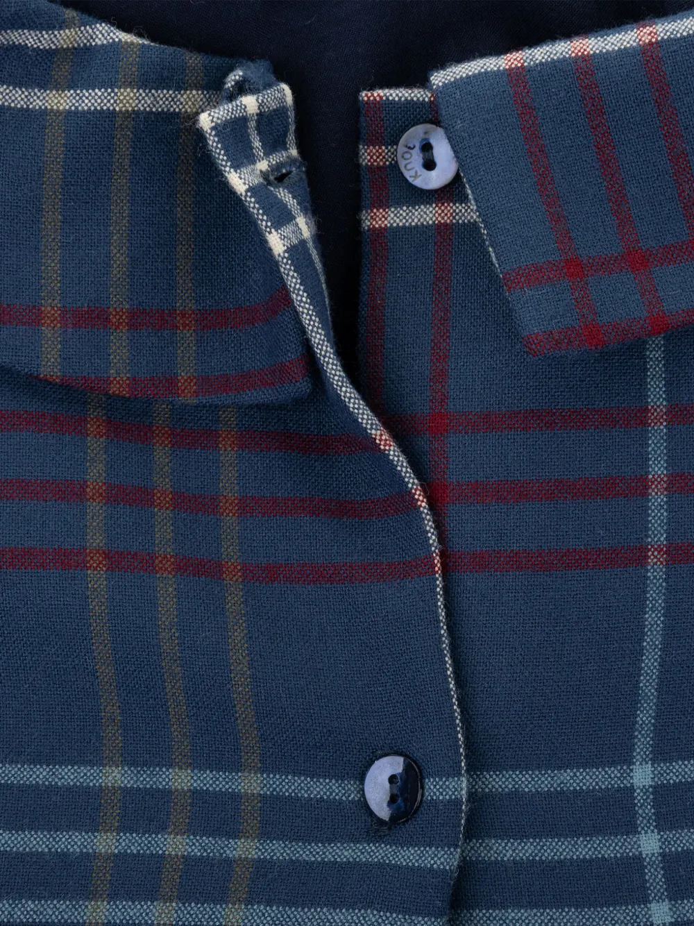 Knot Tommie geruite jurk Blauw