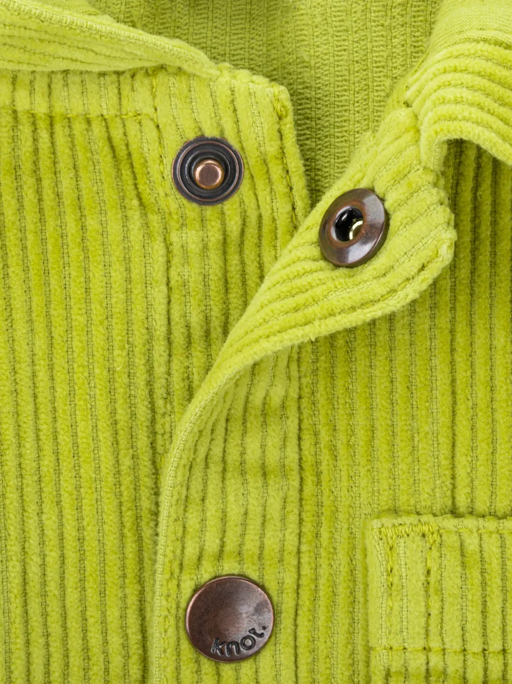 Knot Harrison ribfluwelen jack met capuchon Groen